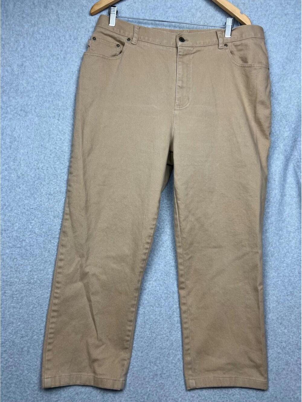 90s Lauren Ralph Lauren Crop Capri Denim Khaki Jeans Womens Size 18W Casual